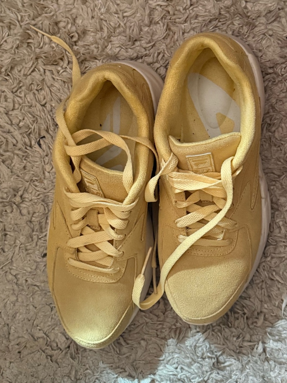 Fila Yellow Suede Athletic Sneakers - Picture 4 of 6